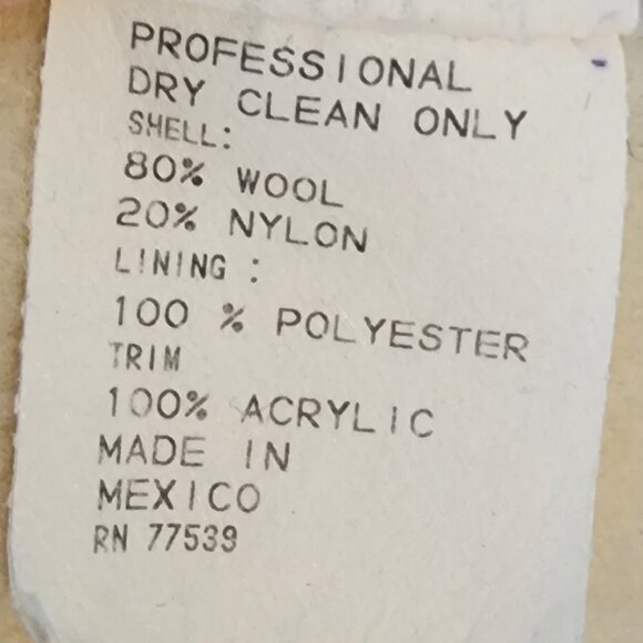 Vtg Size 6 JP 1893 Wool Blend Winter Coat W/Faux Fur Trim on the Hood & Cuffs - Picture 8 of 15